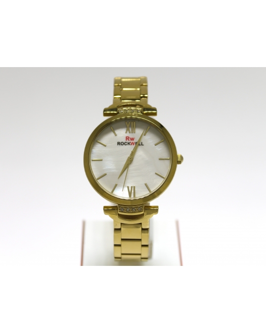 RockWell Sarı Çelik Taş Detaylı Saat